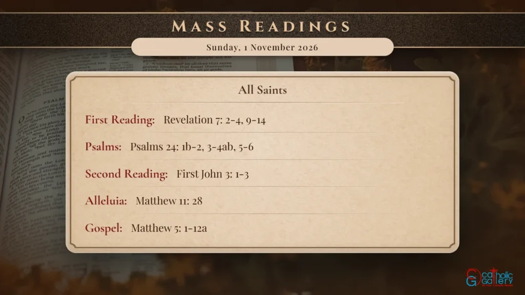 Daily Mass Readings Scripture Card – Sunday, 1 November 2026