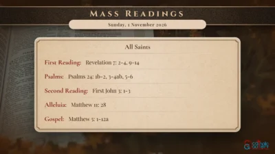 Daily Mass Readings – Sunday, 1 November 2026