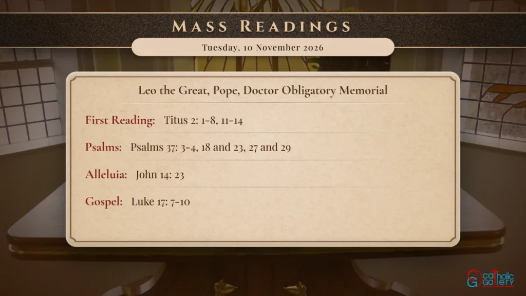 Daily Mass Readings Scripture Card – Tuesday, 10 November 2026
