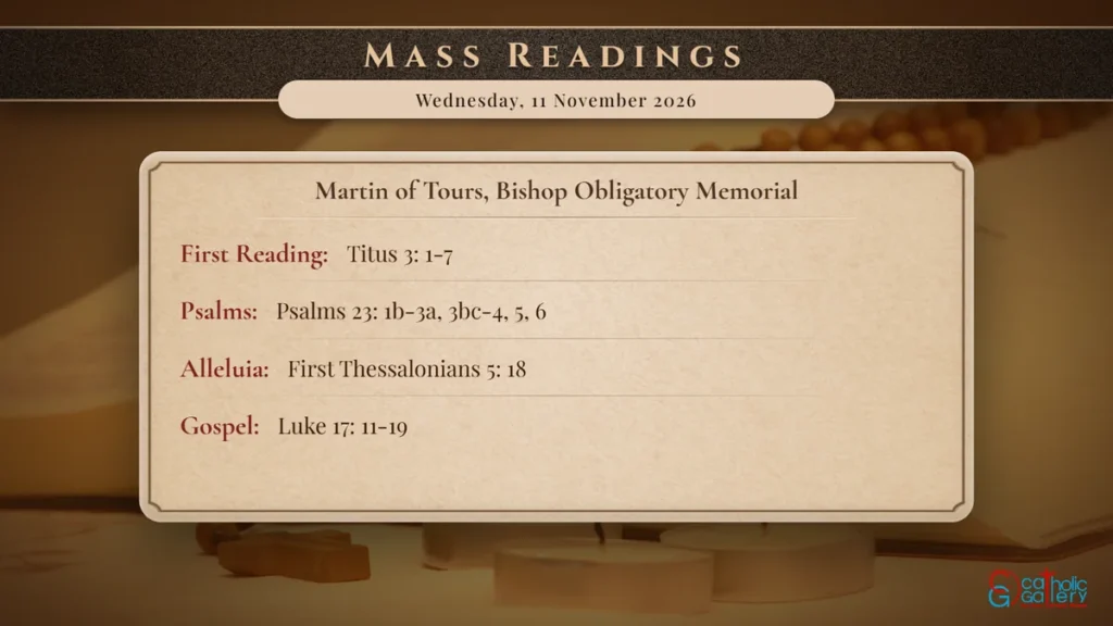 Daily Mass Readings Scripture Card – Wednesday, 11 November 2026