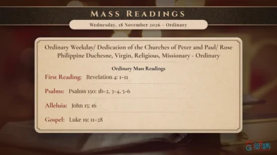 Daily Mass Readings – Wednesday, 18 November 2026 – Ordinary