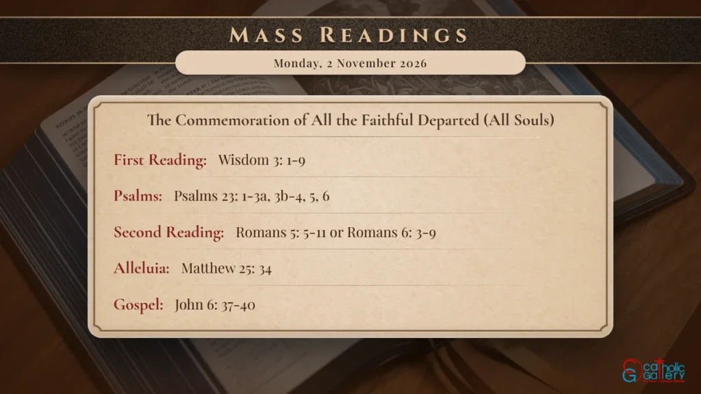 Daily Mass Readings Scripture Card – Monday, 2 November 2026