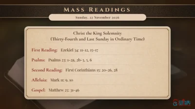 Daily Mass Readings – Sunday, 22 November 2026