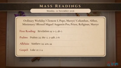 Daily Mass Readings – Monday, 23 November 2026