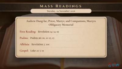 Daily Mass Readings – Tuesday, 24 November 2026