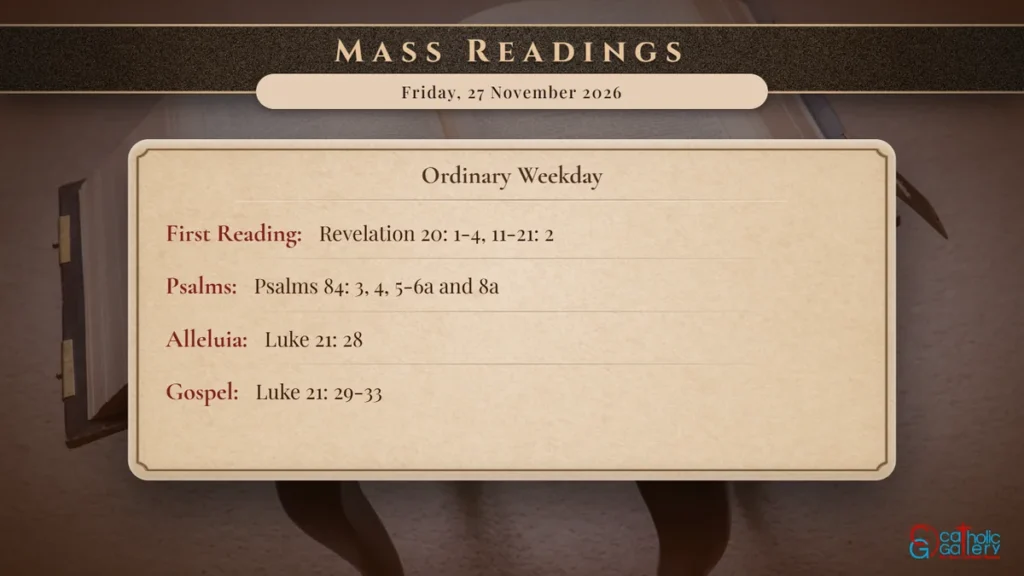 Daily Mass Readings Scripture Card – Friday, 27 November 2026
