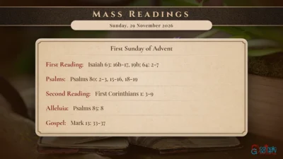 Daily Mass Readings – Sunday, 29 November 2026