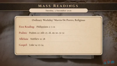 Daily Mass Readings – Tuesday, 3 November 2026