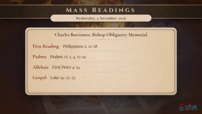 Daily Mass Readings – Wednesday, 4 November 2026