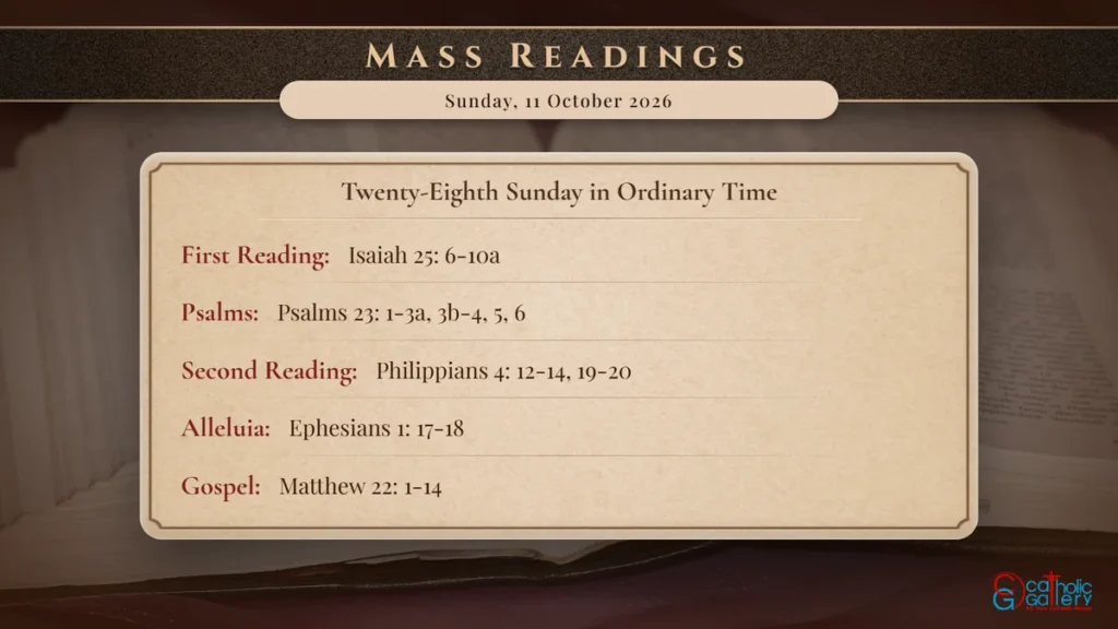 Daily Mass Readings Scripture Card – Sunday, 11 October 2026
