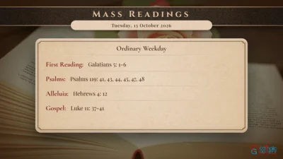 Daily Mass Readings – Tuesday, 13 October 2026