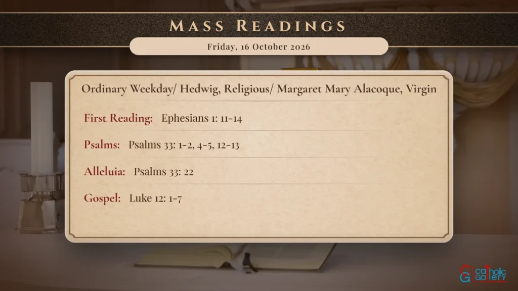 Daily Mass Readings Scripture Card – Friday, 16 October 2026