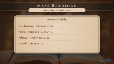 Daily Mass Readings – Wednesday, 21 October 2026