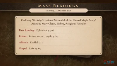 Daily Mass Readings – Saturday, 24 October 2026