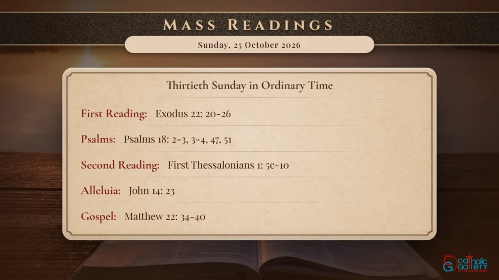 Daily Mass Readings Scripture Card – Sunday, 25 October 2026