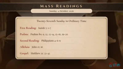 Daily Mass Readings – Sunday, 4 October 2026