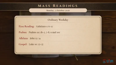 Daily Mass Readings – Monday, 5 October 2026