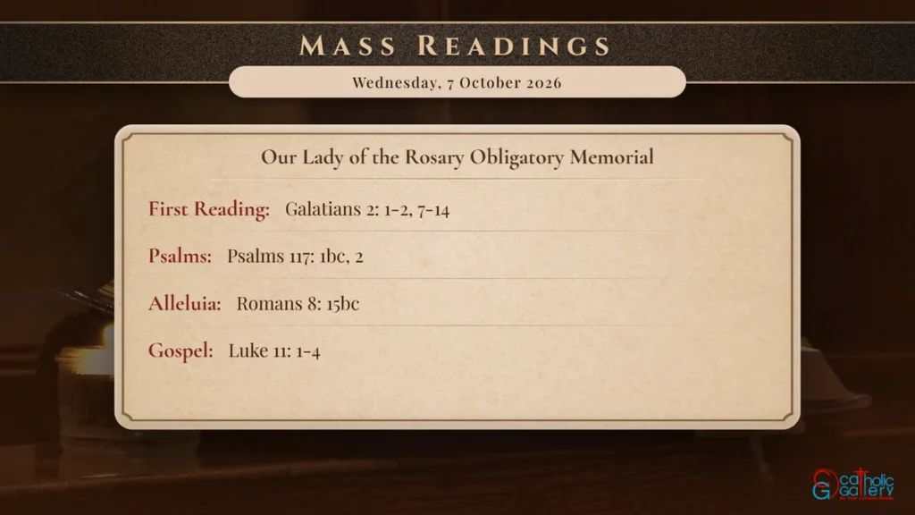 Daily Mass Readings Scripture Card – Wednesday, 7 October 2026