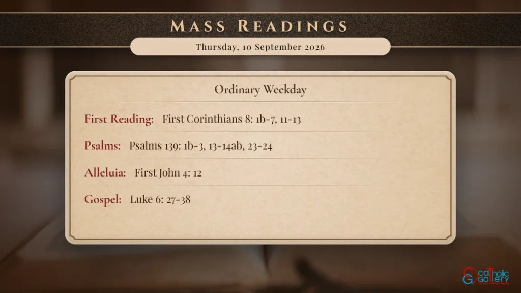Daily Mass Readings Scripture Card – Thursday, 10 September 2026