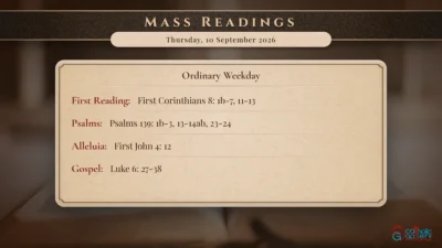 Daily Mass Readings – Thursday, 10 September 2026