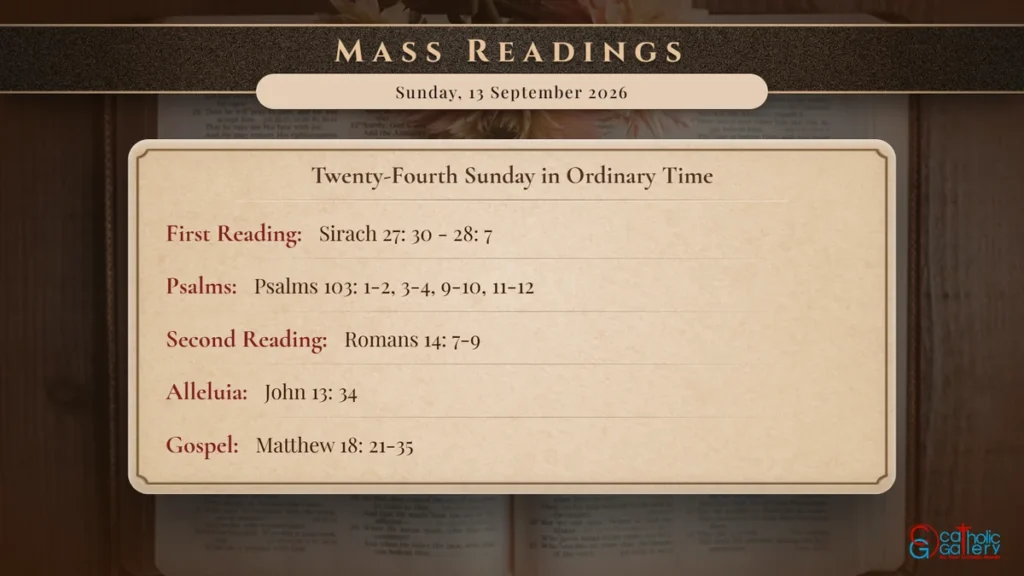 Daily Mass Readings Scripture Card – Sunday, 13 September 2026