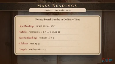 Daily Mass Readings – Sunday, 13 September 2026