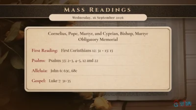 Daily Mass Readings – Wednesday, 16 September 2026
