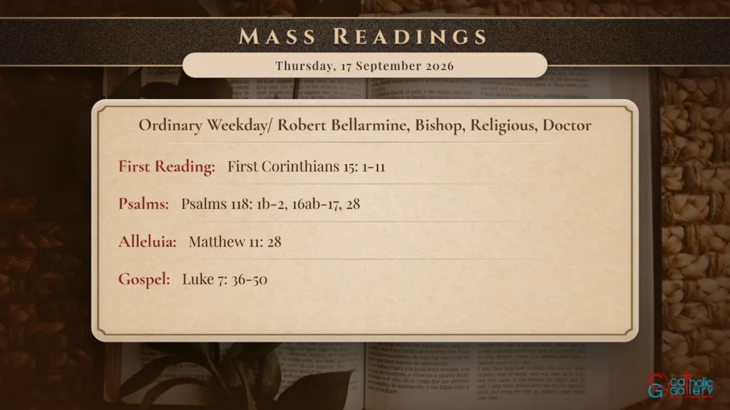 Daily Mass Readings Scripture Card – Thursday, 17 September 2026