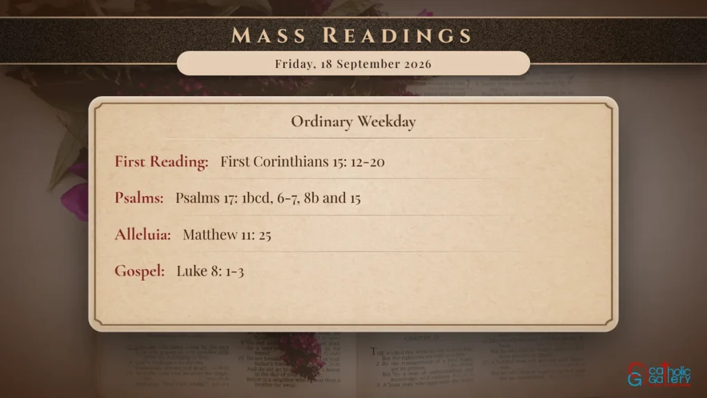 Daily Mass Readings Scripture Card – Friday, 18 September 2026