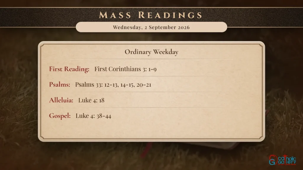 Daily Mass Readings Scripture Card – Wednesday, 2 September 2026