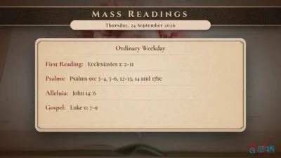 Daily Mass Readings – Thursday, 24 September 2026