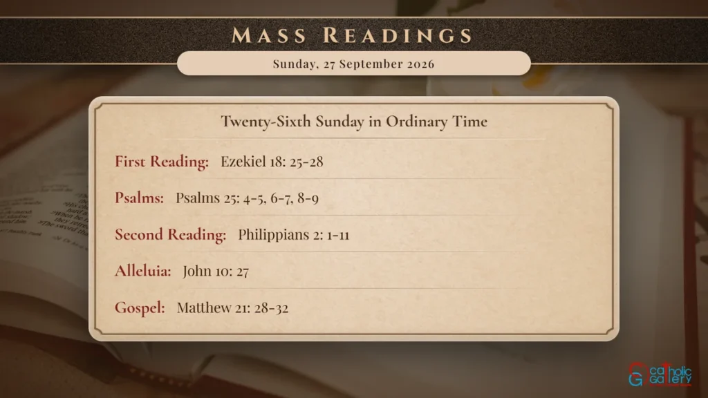 Daily Mass Readings Scripture Card – Sunday, 27 September 2026