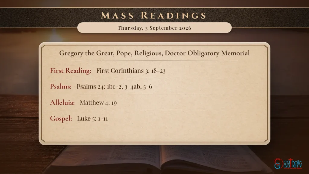 Daily Mass Readings Scripture Card – Thursday, 3 September 2026
