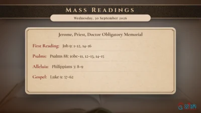Daily Mass Readings – Wednesday, 30 September 2026
