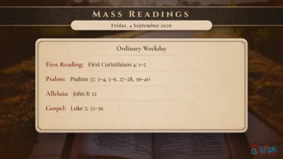 Daily Mass Readings – Friday, 4 September 2026