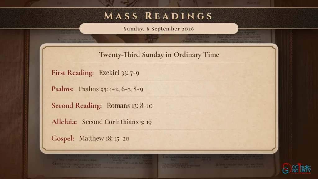 Daily Mass Readings Scripture Card – Sunday, 6 September 2026