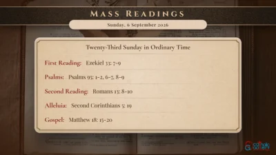 Daily Mass Readings – Sunday, 6 September 2026