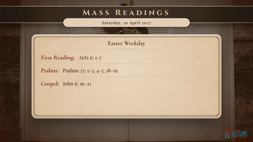 Daily Mass Readings Scripture Card – Saturday, 10 April 2027