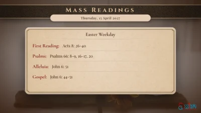Daily Mass Readings – Thursday, 15 April 2027