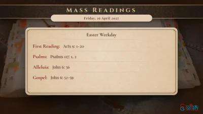 Daily Mass Readings – Friday, 16 April 2027