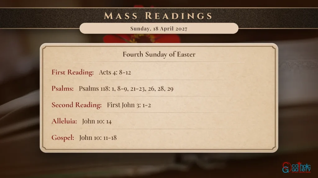 Daily Mass Readings Scripture Card – Sunday, 18 April 2027