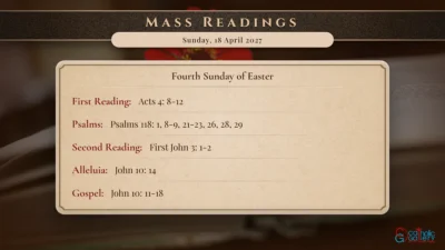 Daily Mass Readings – Sunday, 18 April 2027