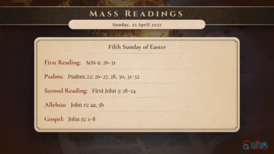 Daily Mass Readings – Sunday, 25 April 2027