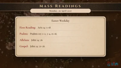 Daily Mass Readings – Monday, 26 April 2027