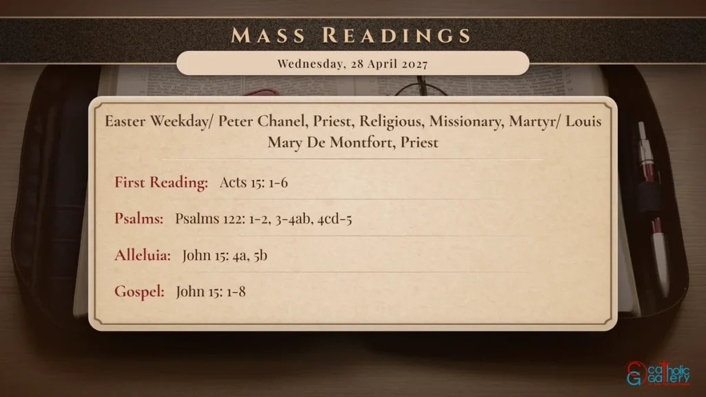 Daily Mass Readings Scripture Card – Wednesday, 28 April 2027