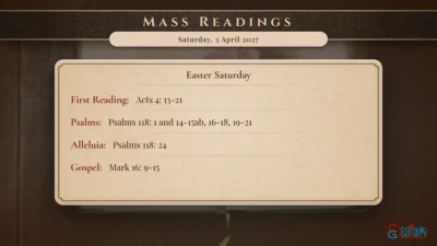 Daily Mass Readings – Saturday, 3 April 2027