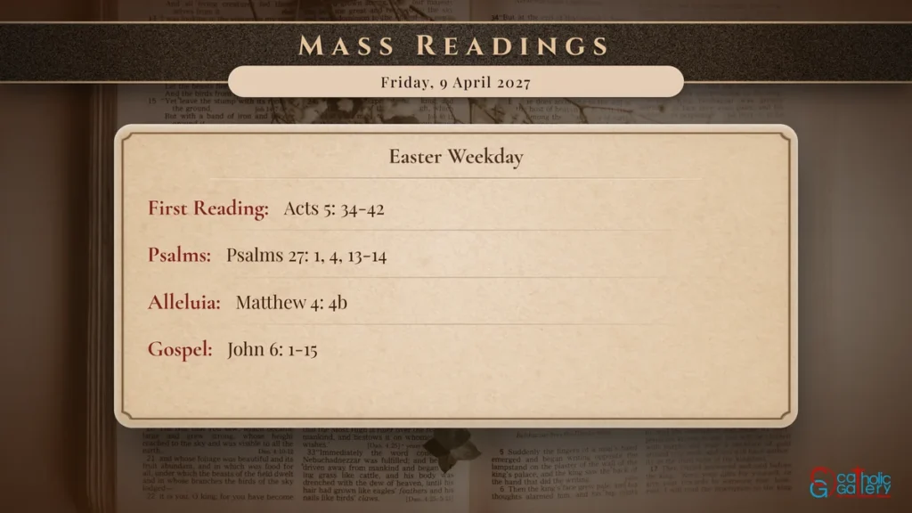 Daily Mass Readings Scripture Card – Friday, 9 April 2027