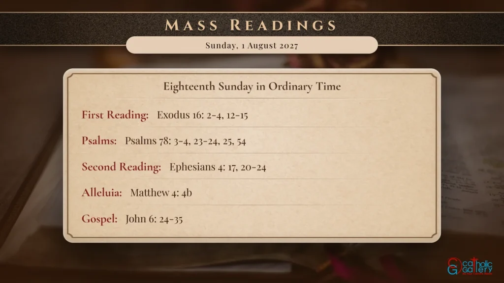 Daily Mass Readings Scripture Card – Sunday, 1 August 2027