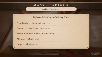 Daily Mass Readings – Sunday, 1 August 2027