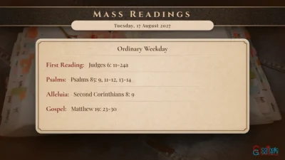 Daily Mass Readings – Tuesday, 17 August 2027